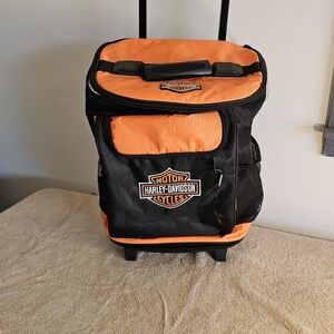 Harley-Davidson Orange and Black Rolling Bag